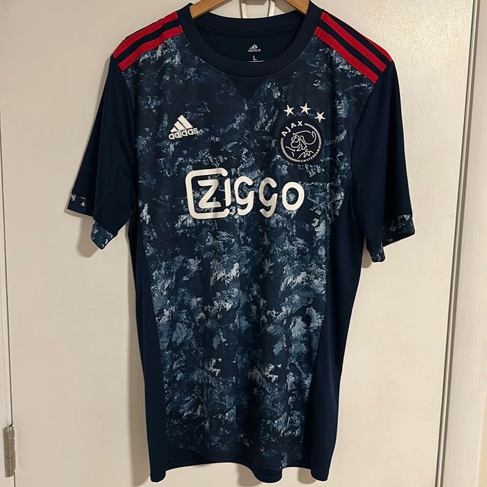Ajax Amsterdam FIFA Adidas Men’s Large (L) Blue Jersey Vintage